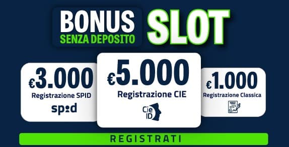 Slot Machine Gratis con 5.000€ di bonus 6 bonus benvenuto betflag